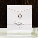Moonstone Ring Silver Necklace
