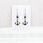 Anchor Lapis Earrings