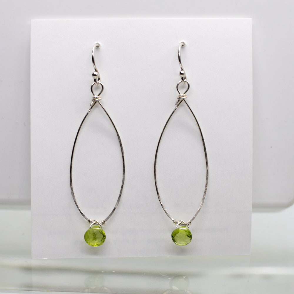 Peridot Linden Silver Earrings