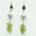 Silverite & Peridot Tassel Earrings