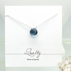 Blue Quartz Heart Necklace