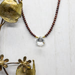 Quartz & Pearl Heart Necklace