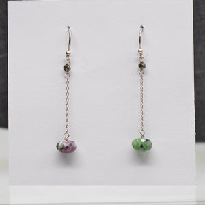 Zoisite Simple Silver Earrings
