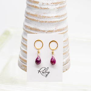 Ruby Luna Gold Earrings