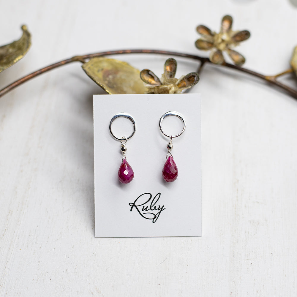 
                
                    Load image into Gallery viewer, Ruby Luna Silver Earrings
                
            