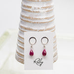 Ruby Luna Silver Earrings
