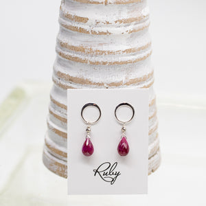 
                
                    Load image into Gallery viewer, Ruby Luna Silver Earrings
                
            