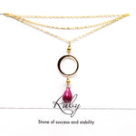 Ruby Ring Gold Necklace