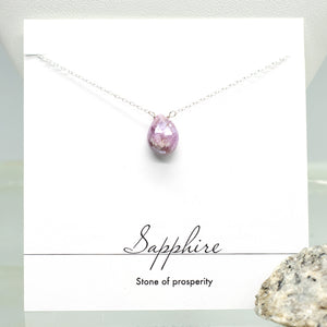 
                
                    Load image into Gallery viewer, Pink Sapphire Heart Necklace
                
            