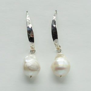 Baroque Silver Pearl Earrings