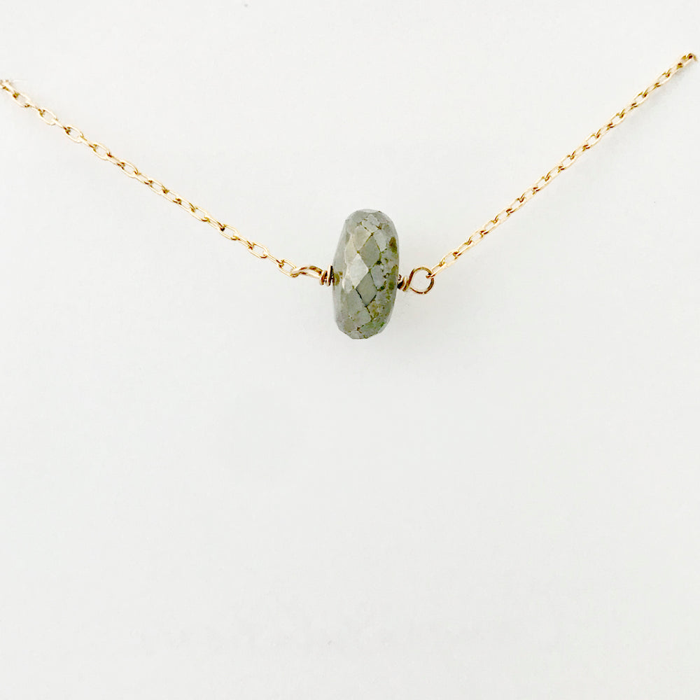Pyrite Simple Gold Necklace