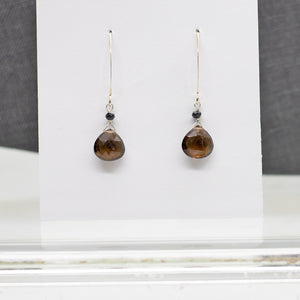 Smoky Quartz Droplet Earrings