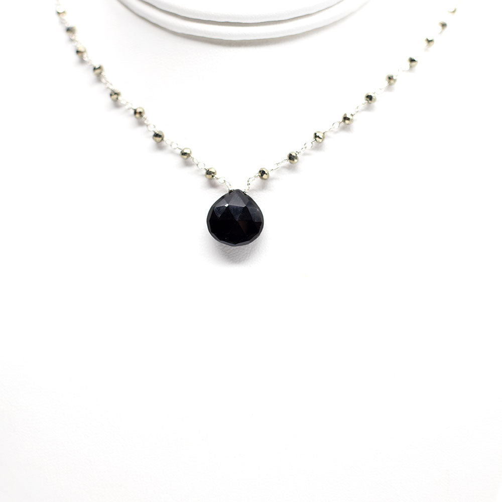 
                
                    Load image into Gallery viewer, Waterfall Black Spinel Necklace
                
            