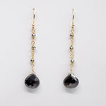 Black Spinel Waterfall Earrings