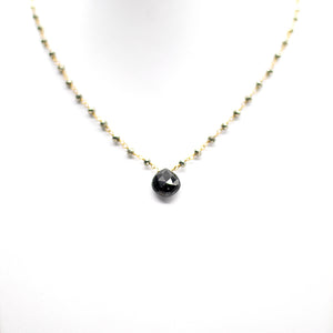 
                
                    Load image into Gallery viewer, Waterfall Black Spinel Gold Necklace
                
            