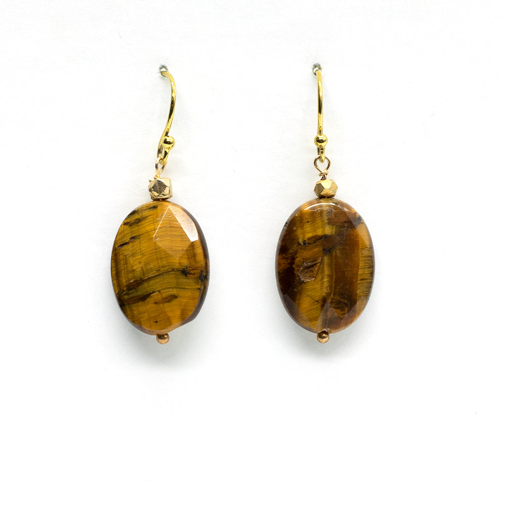 Tiger Eye Nugget Earrings