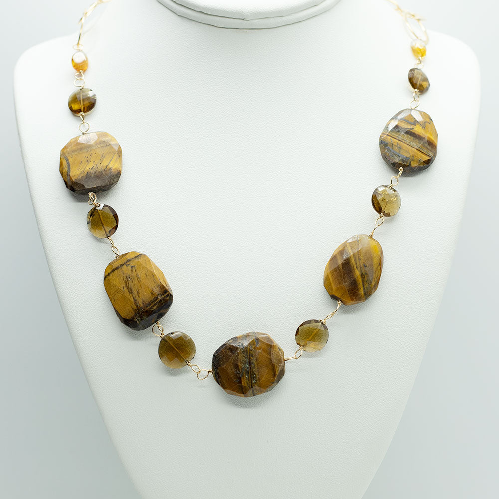 Tiger's Eye Nugget Necklace