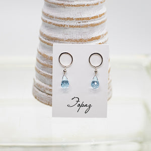 
                
                    Load image into Gallery viewer, Topaz Luna Silver Earrings
                
            