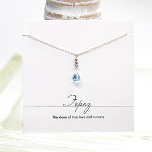 
                
                    Load image into Gallery viewer, Topaz Raindrop Silver Necklace
                
            