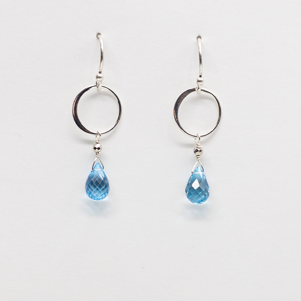 Topaz Ring Silver Earrings