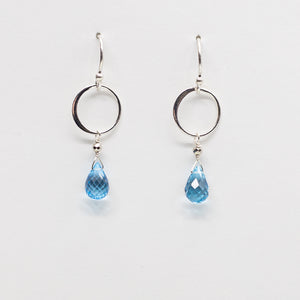 
                
                    Load image into Gallery viewer, Topaz Ring Silver Earrings
                
            