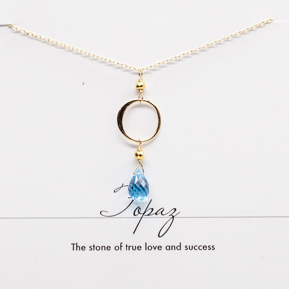 
                
                    Load image into Gallery viewer, Topaz Ring Gold Necklace
                
            