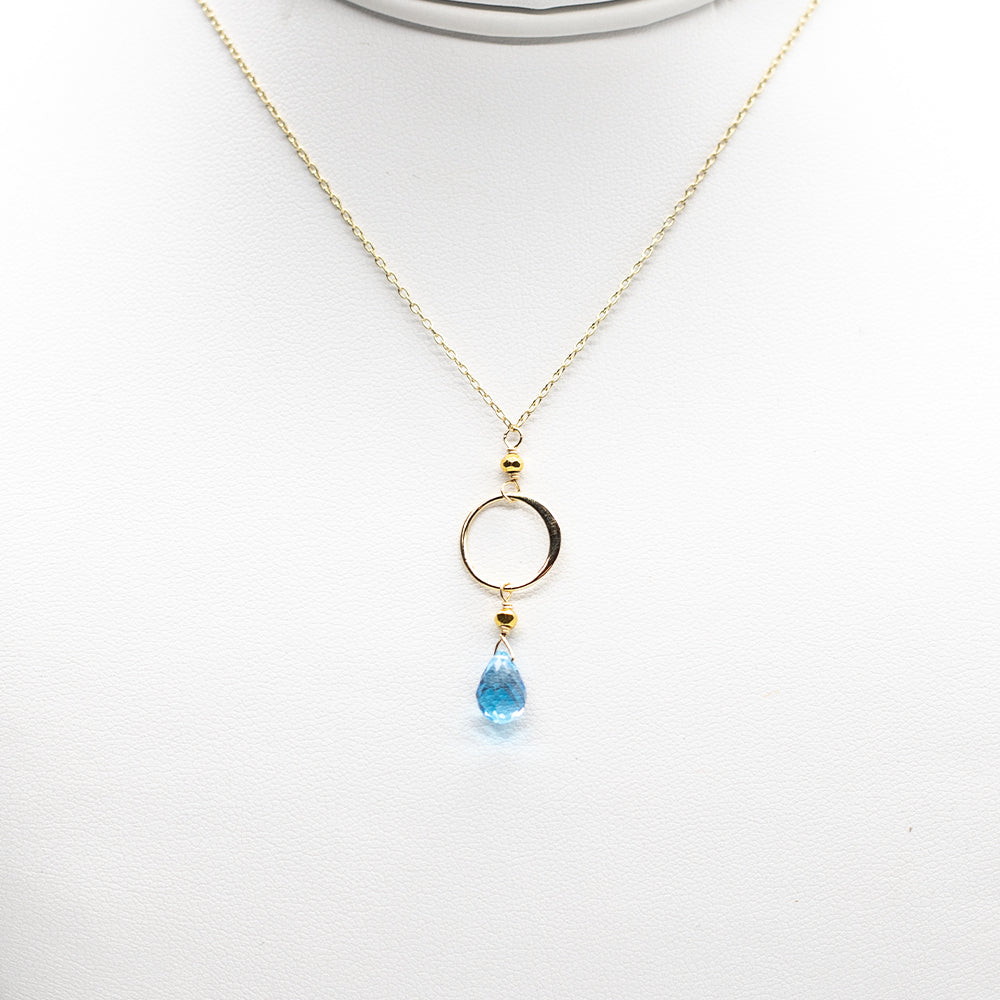 Topaz Ring Gold Necklace