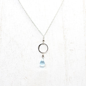 Topaz Ring Silver Necklace