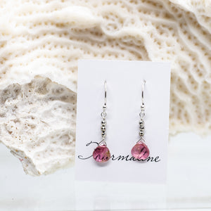 
                
                    Load image into Gallery viewer, Tourmaline Silver Raindrop Earrings
                
            