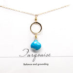 Turquoise Ring Gold Necklace