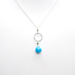 Turquoise Ring Silver Necklace
