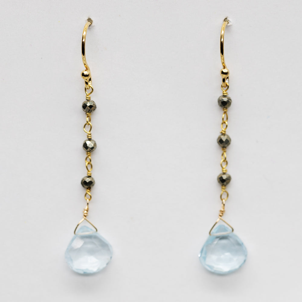 
                
                    Load image into Gallery viewer, Aquamarine Waterfall Earrings
                
            