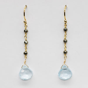 Aquamarine Waterfall Earrings