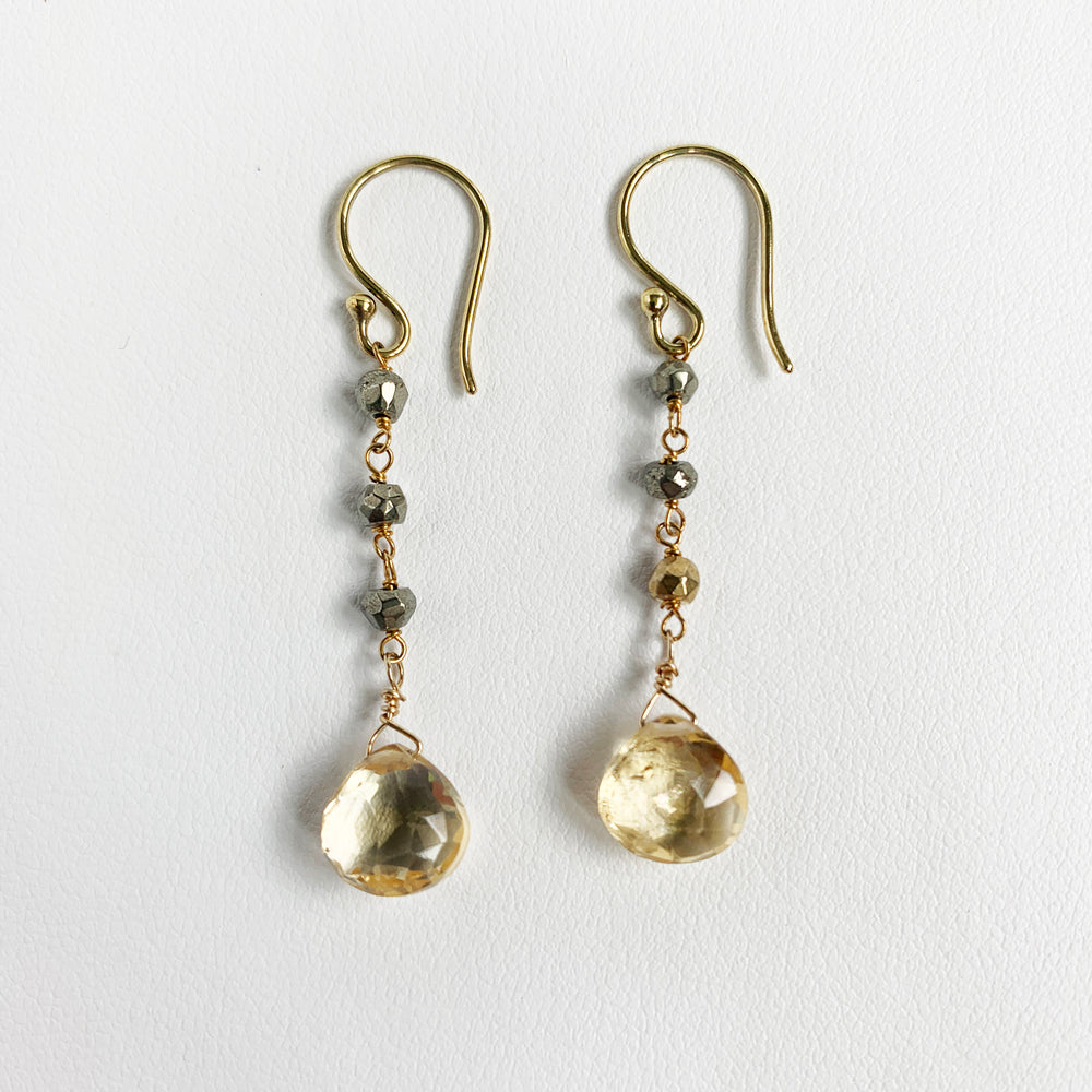 
                
                    Load image into Gallery viewer, Citrine Waterfall Earrings
                
            
