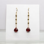 Garnet Waterfall Earrings