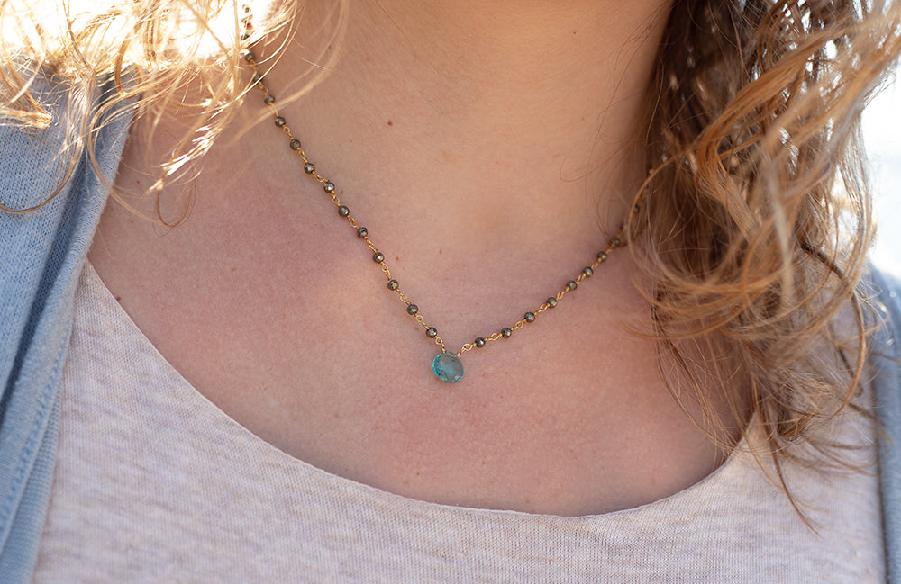 
                
                    Load image into Gallery viewer, Apatite Waterfall Necklace
                
            