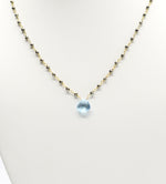 Aquamarine Waterfall Gold Necklace