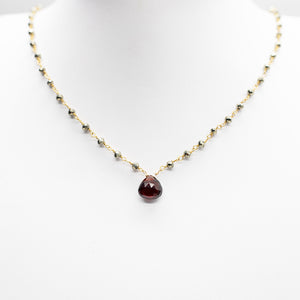 Garnet Waterfall Necklace