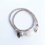 Silverite & Moonstone Wisteria Wrap Bracelet